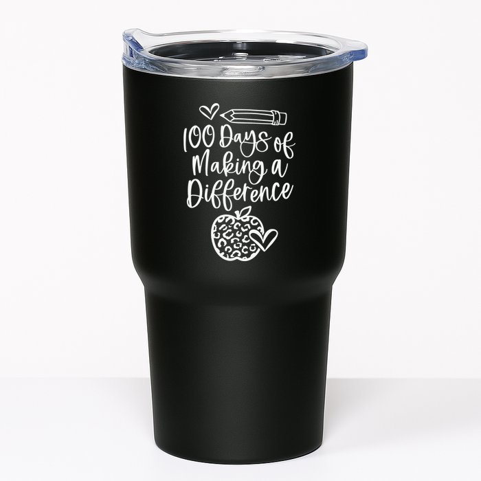 100 Days Of Making A Difference 100 Days Of School Tumbler