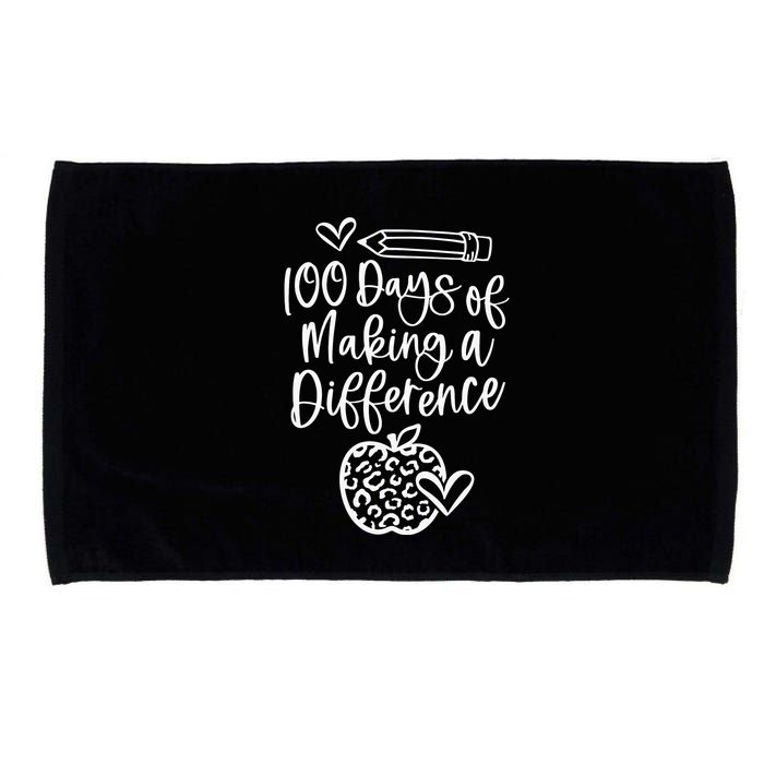 100 Days Of Making A Difference 100 Days Of School Microfiber Hand Towel