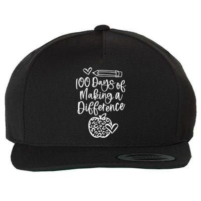 100 Days Of Making A Difference 100 Days Of School Wool Snapback Cap