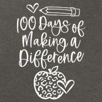 100 Days Of Making A Difference 100 Days Of School Cotton Canvas Backpack