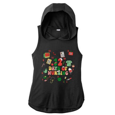 12 Days Of Nursing Christmas Rn Icu Er Nurse Crew Holiday Ladies PosiCharge Tri-Blend Wicking Draft Hoodie Tank