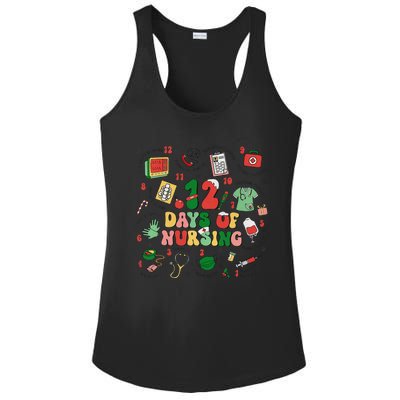 12 Days Of Nursing Christmas Rn Icu Er Nurse Crew Holiday Ladies PosiCharge Competitor Racerback Tank