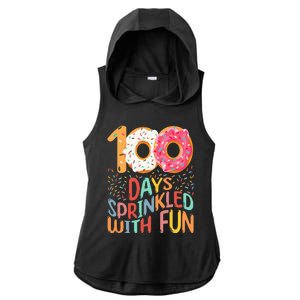 100 Days Of School Kindergarten 100th Day Of School Ladies PosiCharge Tri-Blend Wicking Draft Hoodie Tank