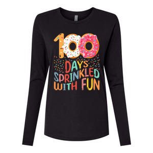 100 Days Of School Kindergarten 100th Day Of School Womens Cotton Relaxed Long Sleeve T-Shirt