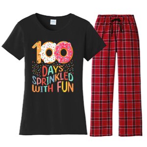 100 Days Of School Kindergarten 100th Day Of School Women's Flannel Pajama Set