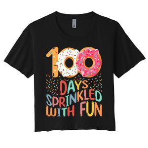 100 Days Of School Kindergarten 100th Day Of School Women's Crop Top Tee