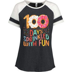 100 Days Of School Kindergarten 100th Day Of School Enza Ladies Jersey Colorblock Tee