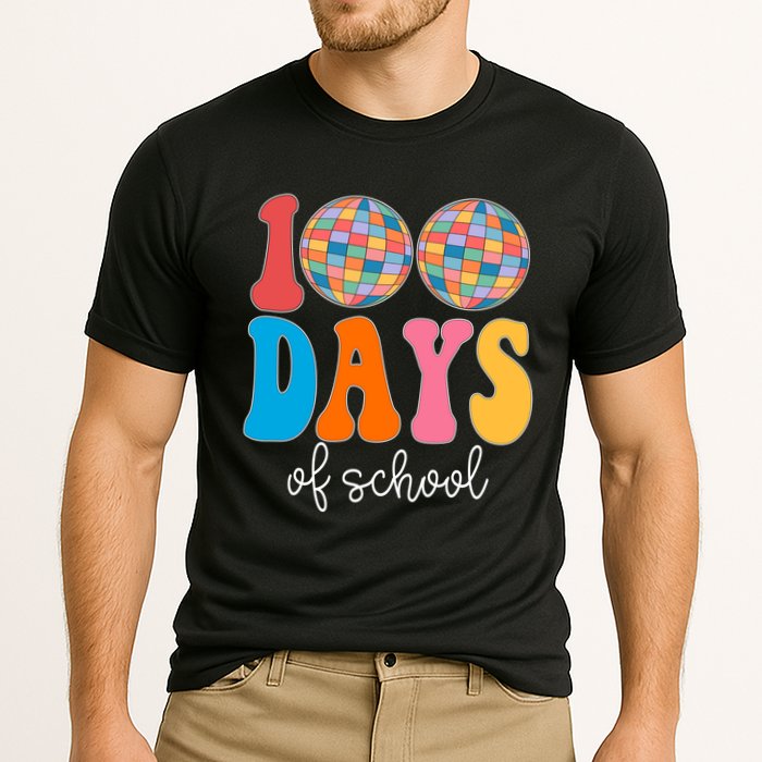 100 Days Of School Disco Celebration Cooling Performance Crew T-Shirt