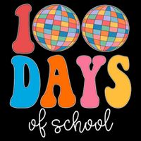 100 Days Of School Disco Celebration Cooling Performance Crew T-Shirt