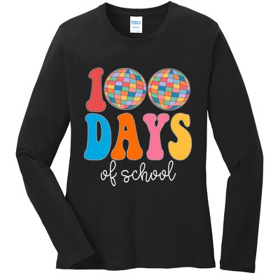 100 Days Of School Disco Celebration Ladies Long Sleeve Shirt