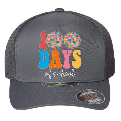 100 Days Of School Disco Celebration Flexfit Unipanel Trucker Cap