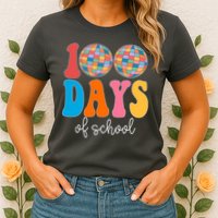 100 Days Of School Disco Celebration Womens T-Shirt
