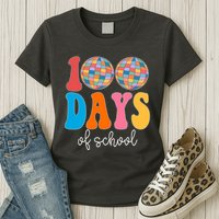 100 Days Of School Disco Celebration Womens T-Shirt