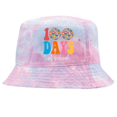 100 Days Of School Disco Celebration Tie-Dyed Bucket Hat