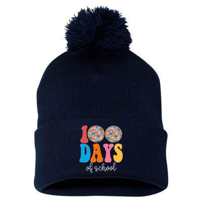 100 Days Of School Disco Celebration Pom Pom 12in Knit Beanie