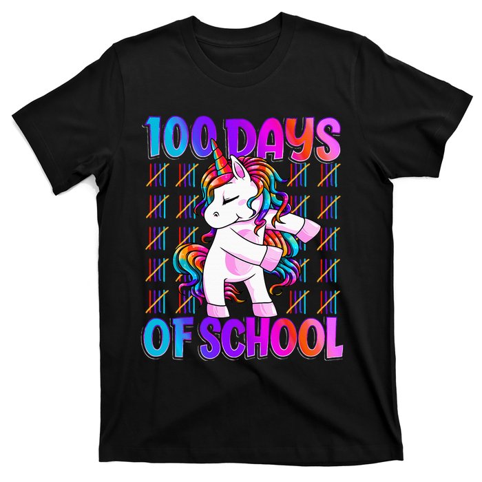 100 Days Of School Unicorn 100 Days Smarter 100th Day T-Shirt