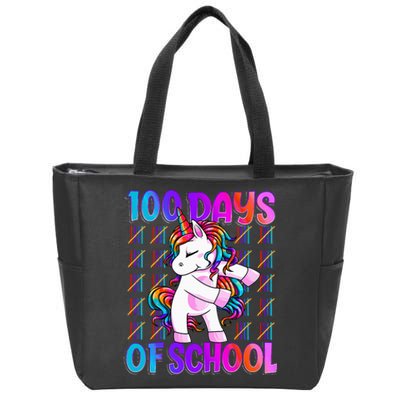 100 Days Of School Unicorn 100 Days Smarter 100th Day Zip Tote Bag