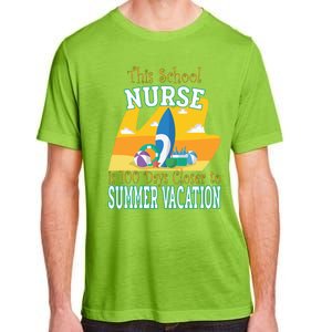 100 Days Of School Nurse Great Gift Funny 100th Day Of School Gift Adult ChromaSoft Performance T-Shirt