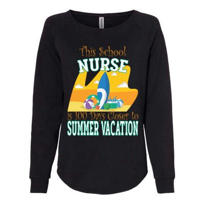 100 Days Of School Nurse Great Gift Funny 100th Day Of School Gift Womens California Wash Sweatshirt