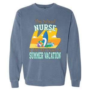 100 Days Of School Nurse Great Gift Funny 100th Day Of School Gift Garment-Dyed Sweatshirt