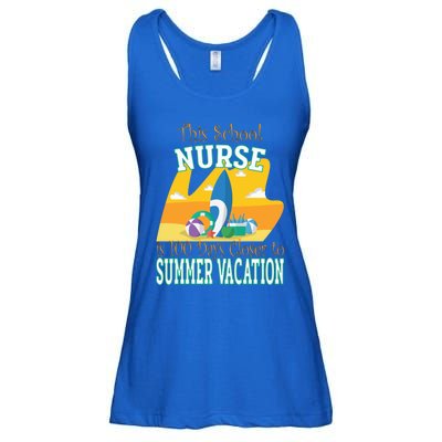 100 Days Of School Nurse Great Gift Funny 100th Day Of School Gift Ladies Essential Flowy Tank