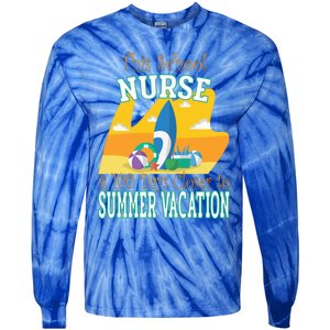 100 Days Of School Nurse Great Gift Funny 100th Day Of School Gift Tie-Dye Long Sleeve Shirt