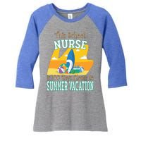 100 Days Of School Nurse Great Gift Funny 100th Day Of School Gift Women's Tri-Blend 3/4-Sleeve Raglan Shirt