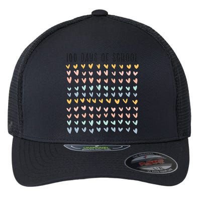 100 Days Of School 100 Days Of Hearts Flexfit Unipanel Trucker Cap