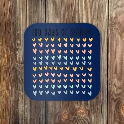 100 Days Of School 100 Days Of Hearts Coaster