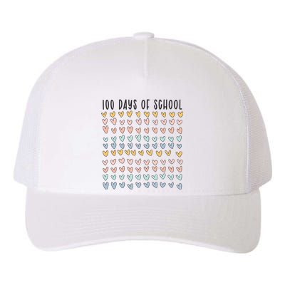 100 Days Of School 100 Days Of Hearts Yupoong Adult 5-Panel Trucker Hat