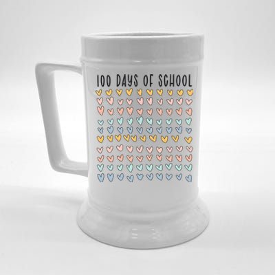 100 Days Of School 100 Days Of Hearts Beer Stein