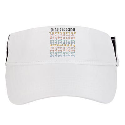 100 Days Of School 100 Days Of Hearts Adult Drive Performance Visor