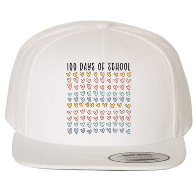 100 Days Of School 100 Days Of Hearts Wool Snapback Cap