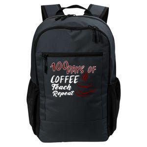 100 Days Of Coffee Teach Repeat Great For Gift Daily Commute Backpack