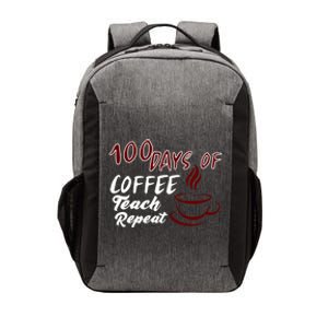 100 Days Of Coffee Teach Repeat Great For Gift Vector Backpack