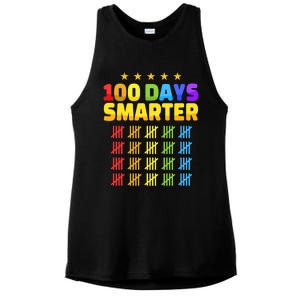 100 Days Of School Smarter For 100th Day Student Teacher Cool Gift Ladies PosiCharge Tri-Blend Wicking Tank