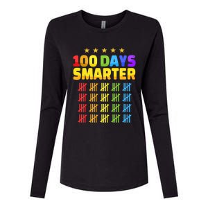 100 Days Of School Smarter For 100th Day Student Teacher Cool Gift Womens Cotton Relaxed Long Sleeve T-Shirt