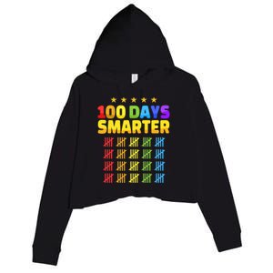 100 Days Of School Smarter For 100th Day Student Teacher Cool Gift Crop Fleece Hoodie