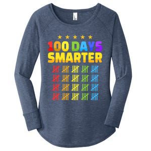 100 Days Of School Smarter For 100th Day Student Teacher Cool Gift Women's Perfect Tri Tunic Long Sleeve Shirt