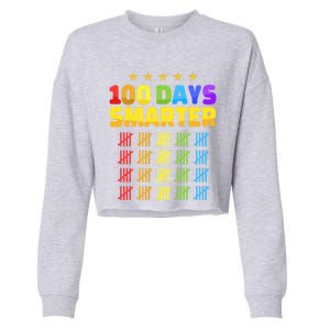 100 Days Of School Smarter For 100th Day Student Teacher Cool Gift Cropped Pullover Crew