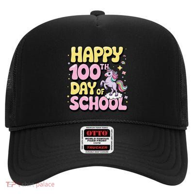100 Days Of School Costume Teacher Student 100th Day High Crown Mesh Back Trucker Hat