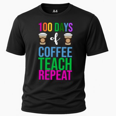 100 Days Of School Coffee Teach Repeat Performance Shirt