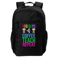 100 Days Of School Coffee Teach Repeat Backpack