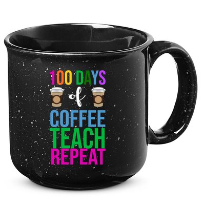 100 Days Of School Coffee Teach Repeat 15oz Campfire Ceramic Mug