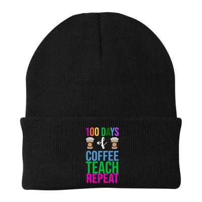 100 Days Of School Coffee Teach Repeat Beanie