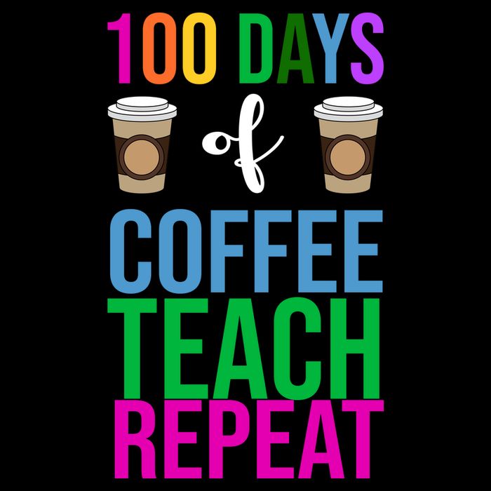 100 Days Of School Coffee Teach Repeat Flatbill Hat