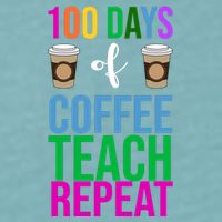 100 Days Of School Coffee Teach Repeat Sueded Cloud Jersey T-Shirt