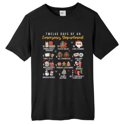 12 Days Of An Emergency Department Er Nurse Christmas Tall Fusion ChromaSoft Performance T-Shirt