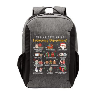 12 Days Of An Emergency Department Er Nurse Christmas Vector Backpack