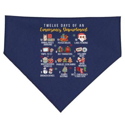 12 Days Of An Emergency Department Er Nurse Christmas USA-Made Doggie Bandana